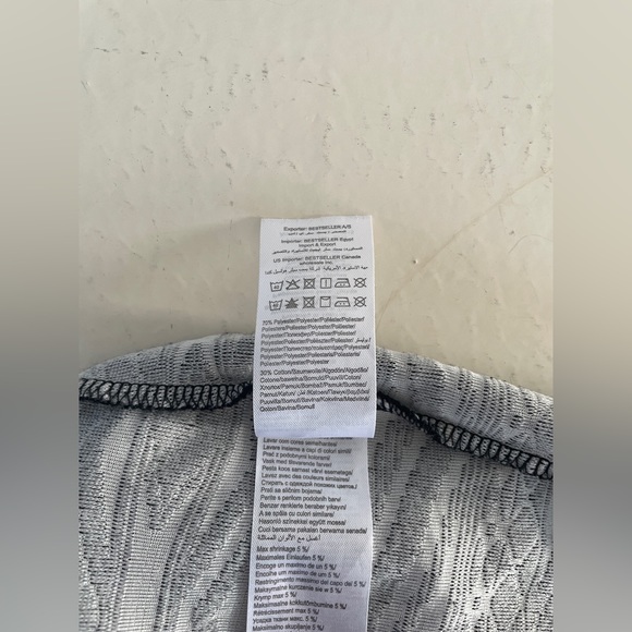 3/25 Black Patterned Only Mini Skirt - Picture 6 of 6